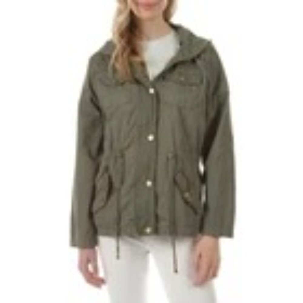 YMI COLLECTION Anorak Hooded Zip Up Jacket Green Size Small NWT!! - Picture 5 of 6